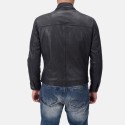 Austere Matte Black Biker Leather Jacket