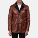 Rocky Brown Fur Leather Coat