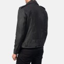 Allaric Alley Distressed Black Biker Leather Jacket