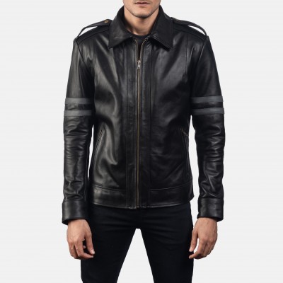Armstrong Black Biker Leather Jacket