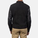 Blain Black Hybrid Leather Bomber Jacket