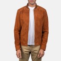 Blain Brown Suede Leather Bomber Jacket