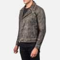 Danny Quilted Brown Biker Leather Jacket