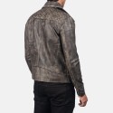 Danny Quilted Brown Biker Leather Jacket