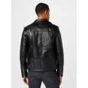 Stylish Biker Black Leather Jacket For Men