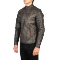 Faisor Distressed Brown Biker Leather Jacket