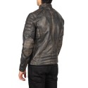 Faisor Distressed Brown Biker Leather Jacket