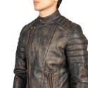 Faisor Distressed Brown Biker Leather Jacket