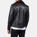 Furton Black Biker Leather Jacket