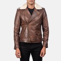 Furton Brown Biker Leather Jacket