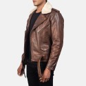 Furton Brown Biker Leather Jacket