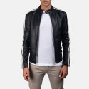 Hank Black Biker Leather Jacket