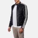 Hank Black Biker Leather Jacket