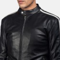 Hank Black Biker Leather Jacket
