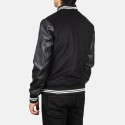 Harrison Black Hybrid Varsity Jacket