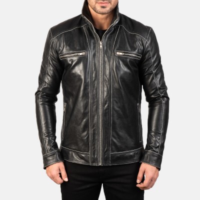 Hudson Black Biker Leather Jacket