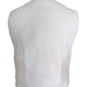 Justin Bieber Quilted Design White Leather Vest