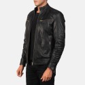 Mack Black Biker Leather Jacket