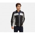 Randolf Silver Black Biker Leather Jacket