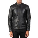 Tea House Black Biker Leather Jacket