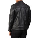 Tea House Black Biker Leather Jacket