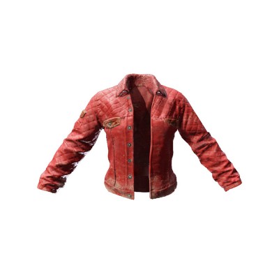 PUBG Red Faux Leather Jacket