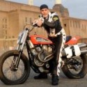 Robbie Knievel Motor biker leather Jacket