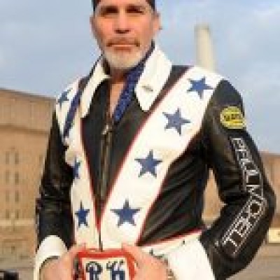 Robbie Knievel Motor biker leather Jacket