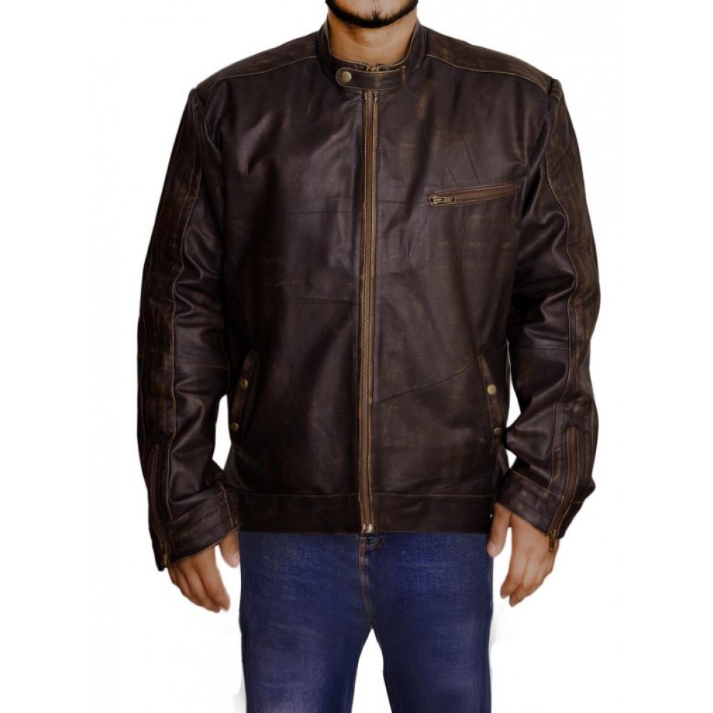 Sean Penn Brown leather Jacket