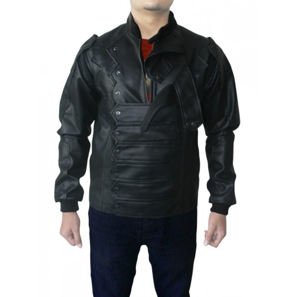 Sebastian Stan Bucky Barnes leather Jacket