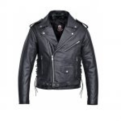 Silver Hardware Black Biker Leather Jacket