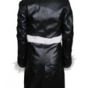 Singer Selena Gomez Fur leather Coat