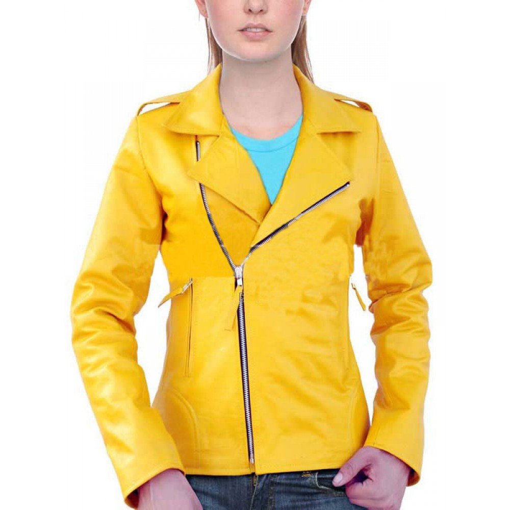 Smart Women Elegant Yellow Jacket