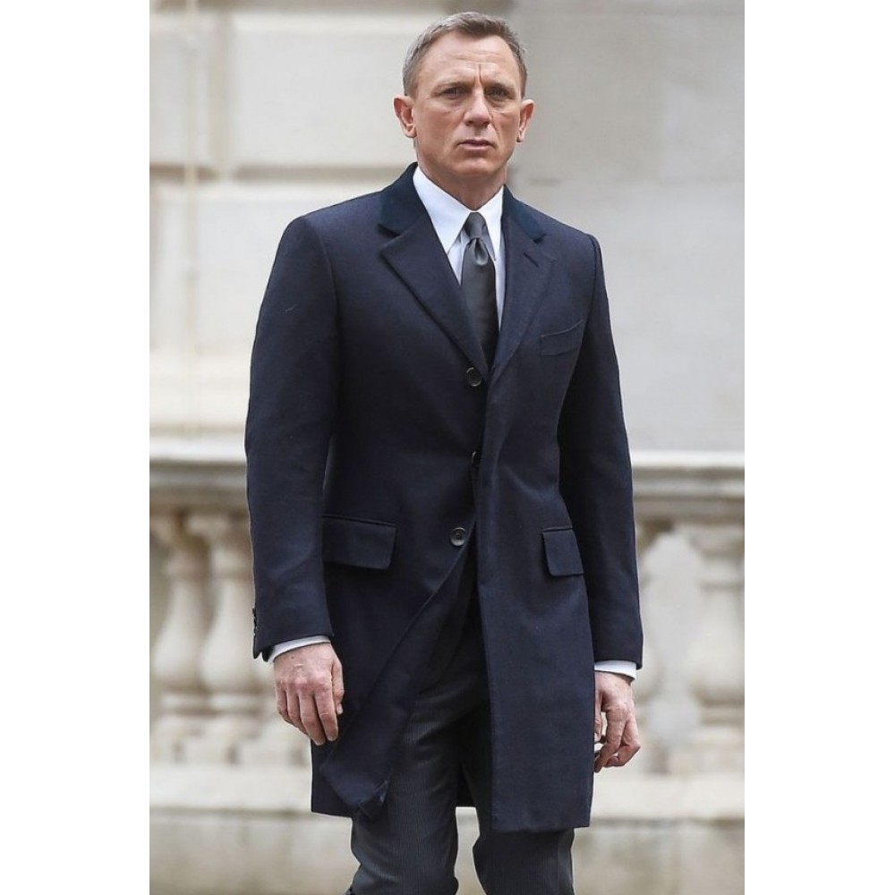Spectre James Bond Navy Blue Coat