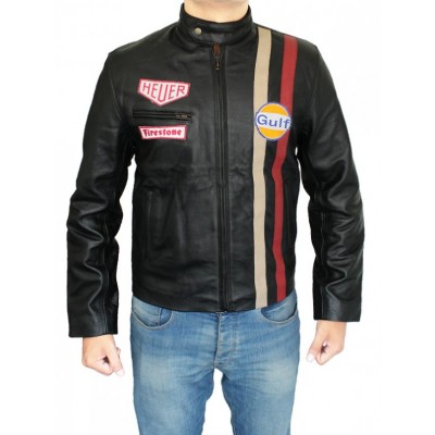 Steve McQueen Le Man Leather Jacket