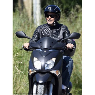 Studio City George Clooney Black Leather Jacket