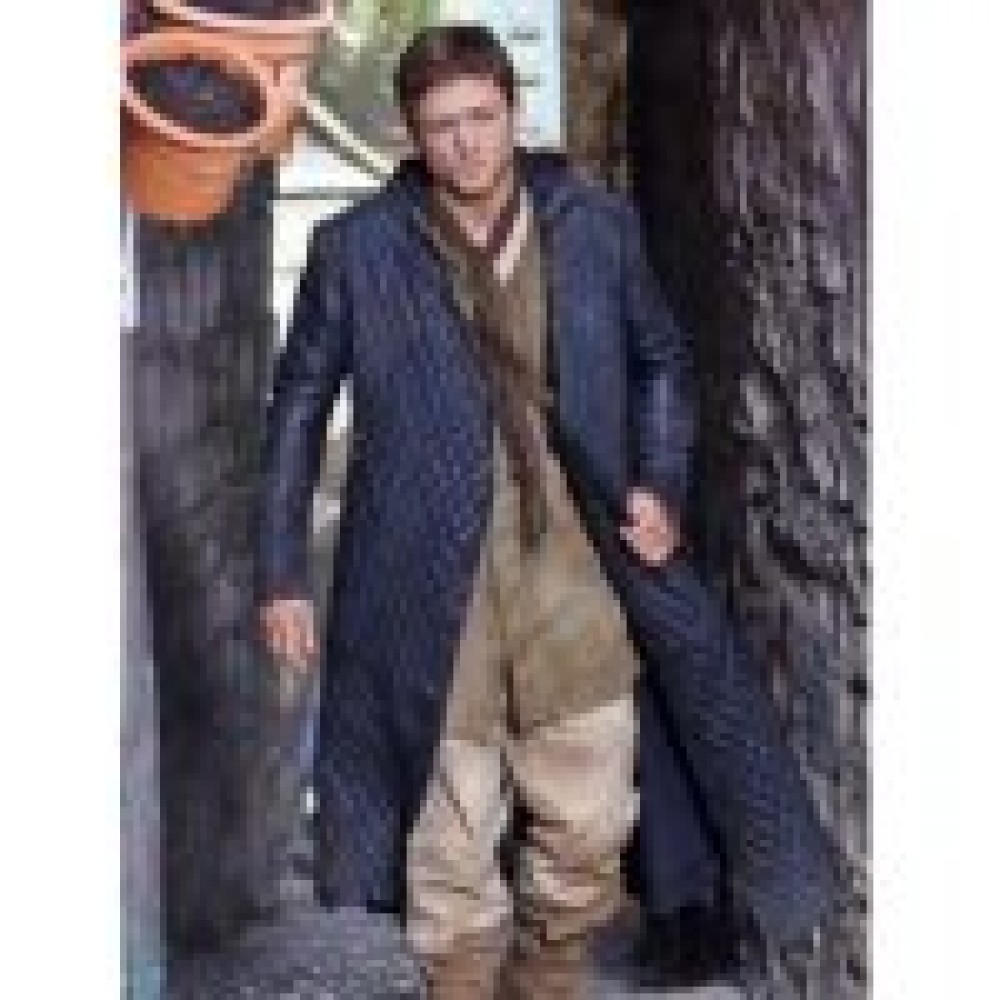 Taron Egerton Robin Hood Quilted Leather Coat