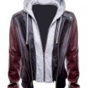 The Flash Stylish Hooded Leather Jacket