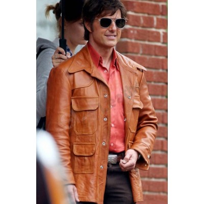 Tom Cruise American Made Barry Seal leather Jacket