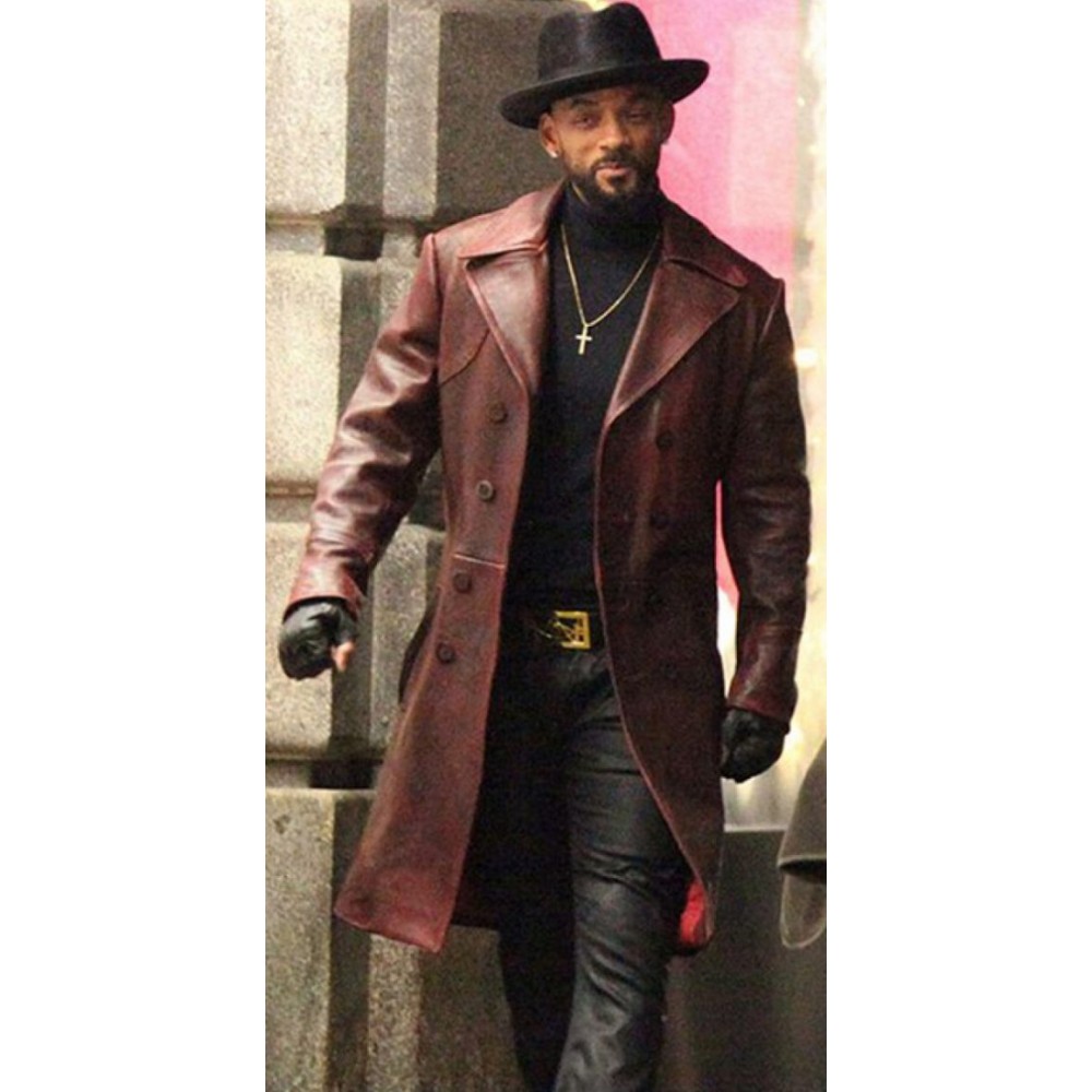 Will Smith Suicide Squad Maroon Coat