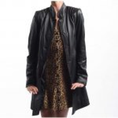 Women Latest Trends Fashion leather Coat