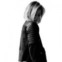 Women Suede and Real Leather Quilted Jacket In Black