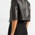 Women’s Black Real Leather Coat In The Good Fight