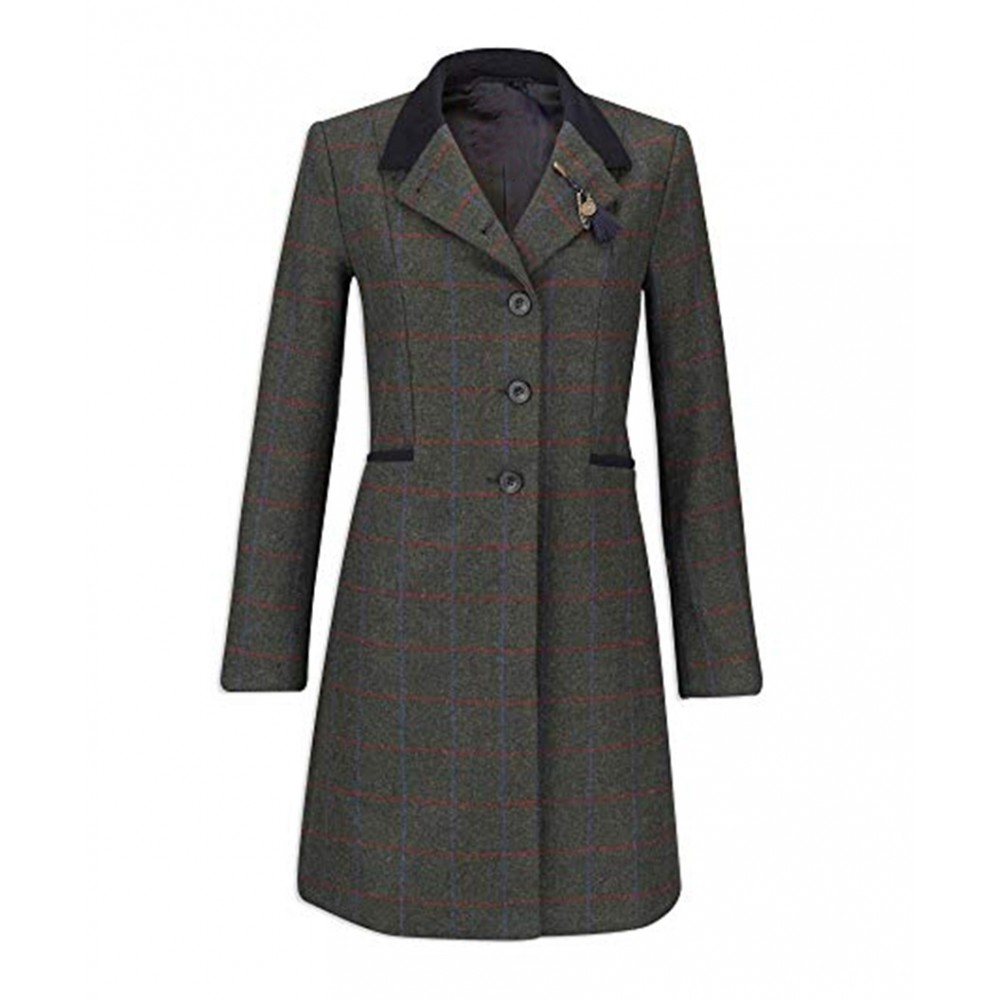 Womens British Style Tweed Coat