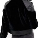 Women’s Leather With Fur Panels Jacket In Black