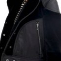 Women’s Leather With Fur Panels Jacket In Black