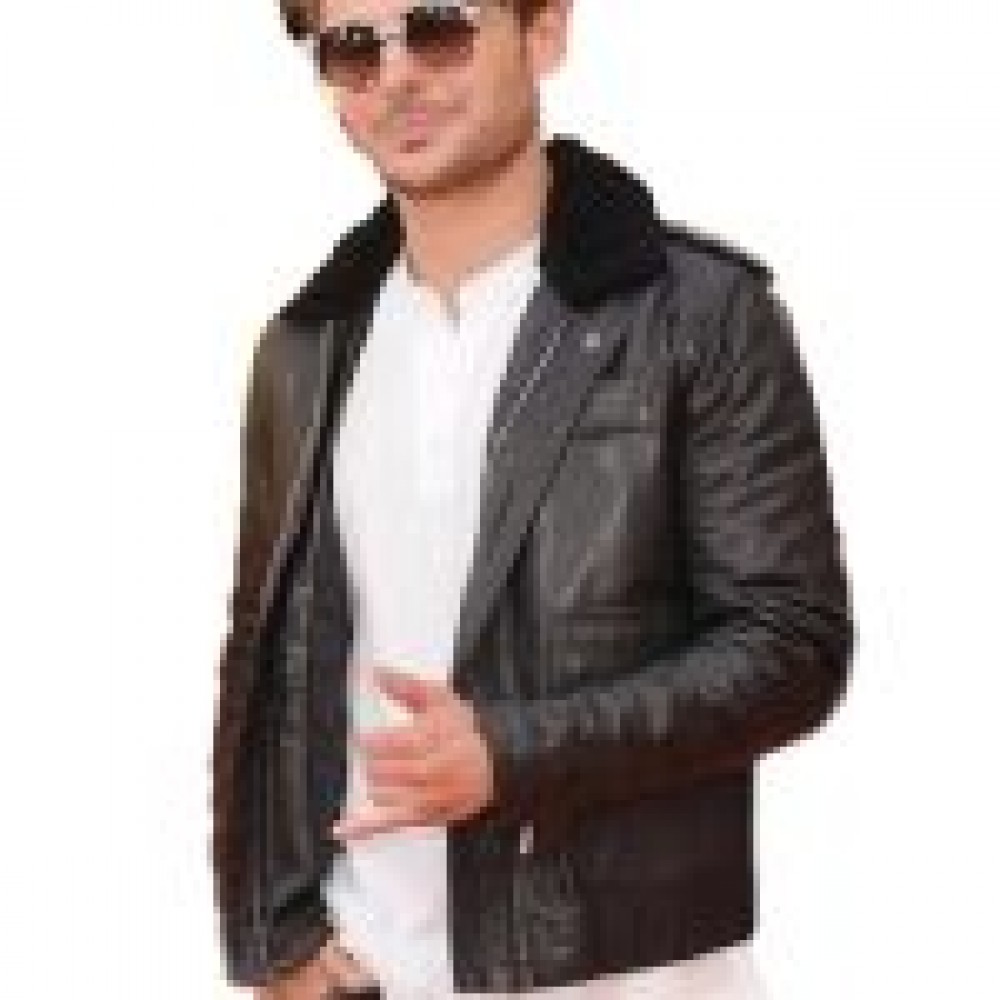 Zac Efron Fur Collar leather Jacket
